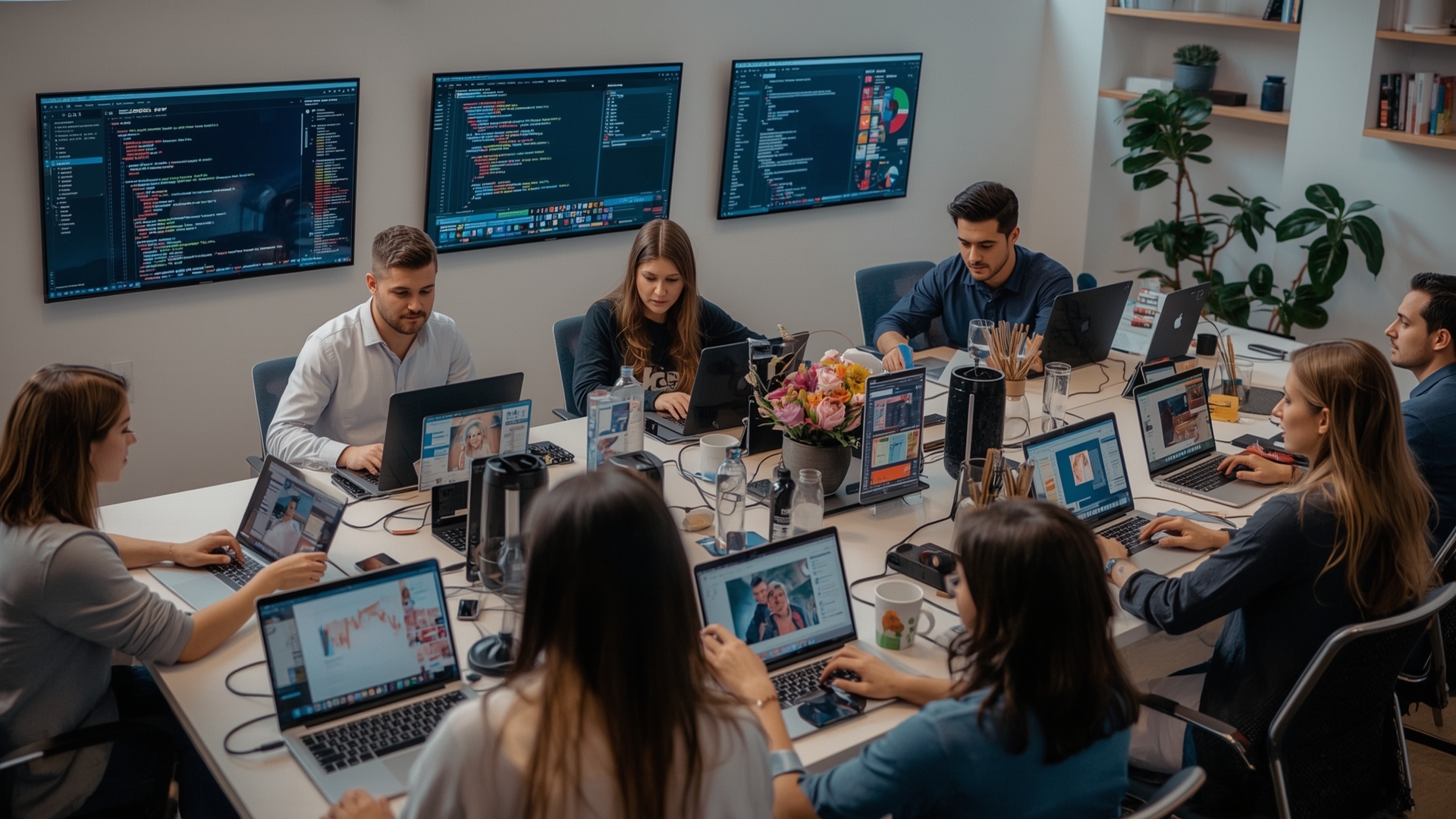 group of freelancers